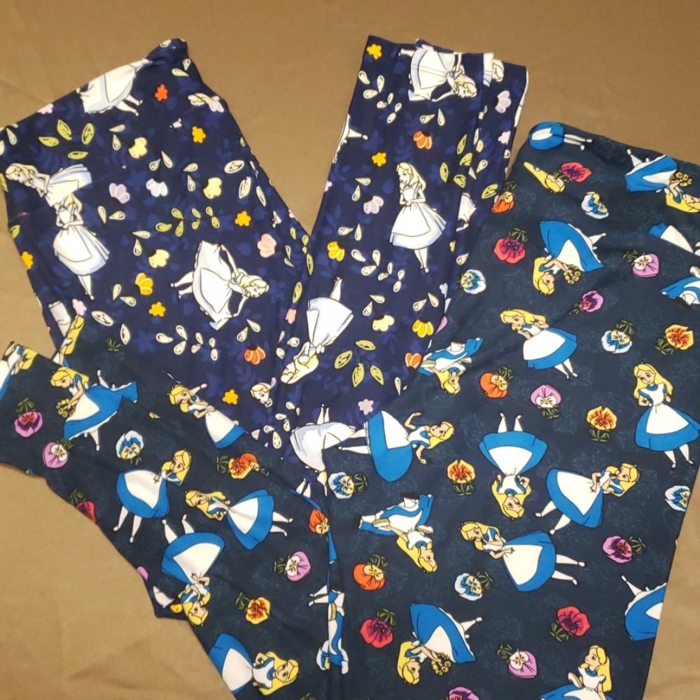 Disney lularoe alice in wonderland leggings